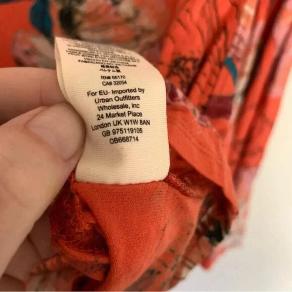 We The Free Printed Birds Of Paradise Top Mulitcolour Flared Sleeves L - Picture 14 of 15